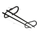 Ver imagem 3 de Kit 5 Peças Porta Taças de Teto Preto Fosco Suporte Suspenso para Taças Reto 42cm