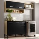 Ver imagem 1 de Armário Cozinha Compacta Arizona Tiny Carraro - Carvalho/preto