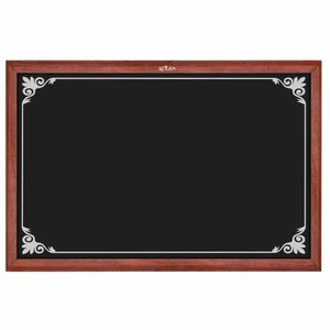 Quadro Negro Decorado Madeira 50x70cm Mogno - Souza