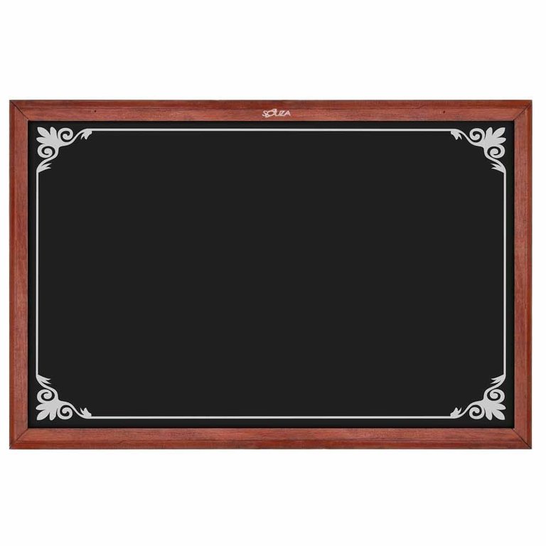 Quadro Negro Decorado Madeira 50x70cm Mogno - Souza