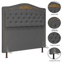 Ver imagem 4 de Cabeceira Cama Box Casal 140cm Com Calçadeira Baú Imperial J02 Suede Chumbo - Mpozenato