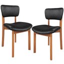 Ver imagem 4 de Kit 02 Cadeiras para Sala de Jantar Cozinha Living Estofada Dara L02 Couríssimo Preto - Lyam Decor