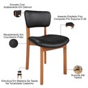 Ver imagem 5 de Kit 02 Cadeiras para Sala de Jantar Cozinha Living Estofada Dara L02 Couríssimo Preto - Lyam Decor