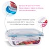 Kit 5 Potes Vidro Hermético 640Ml Marmita Fit Micro-ondas - 4