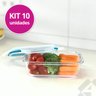 Kit 10 Potes Vidro Hermético 640ml Marmita Micro-ondas - 2