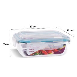 Kit 7 Potes Vidro Hermético 640Ml Marmita Micro-ondas - 7