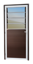 Ver imagem 1 de Porta Alumínio Lambril Basculante 86 Dir V.Refl.Mix Corten Brimak