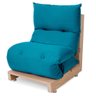Futon de Espuma Almofada Dobrável Solteiro Azul Turquesa 170x60cm - Bf Colchões - 1