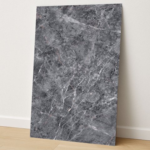 Placa Revestimento Flexível Mármore Grande de Parede Decorativo Lavável - 90x50cm Autocolante