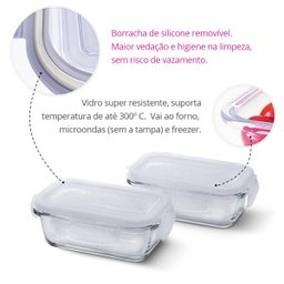 KIT 3 Potes Vidro Hermético 160ml Papinha Neném Bebê Baby - 2