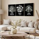 Ver imagem 3 de Kit 3 Quadro Decorativo Física Einstein Tesla Newton Ciencia 40x28cm