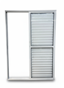 Ver imagem 4 de Porta Balcão 3 Folhas Aluminio Branco com Fechadura 2,10x1,50 Linha 25