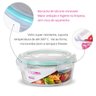 Kit 3 Potes Vidro Hermético Trava Redondo 950ml Marmita - 3