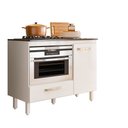 Ver imagem 1 de Balcão para Cooktop 4 Bocas de Cozinha com Nicho para Micro-Ondas Fit Branco Nicioli