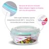 Kit 8 Potes Vidro Hermético Trava Redondo 400ml Marmita - 3