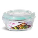 Ver imagem 1 de Kit 8 Potes Vidro Hermético Trava Redondo 400ml Marmita