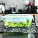 Ver mais imagens de Kit 6 Potes Vidro Hermético Retangular 1520ml Grande