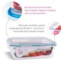 Ver imagem 3 de Kit 6 Potes Vidro Hermético Retangular 1520ml Grande