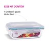 Kit 4 Potes Vidro 1040ml Marmita Hermetico - 2