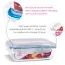 Ver imagem 3 de Kit 4 Potes Vidro 1040ml Marmita Hermetico