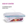 Kit 2 Potes Vidro 1040ml Marmita Hermetico - 2