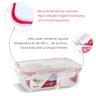 Kit 3 Potes Vidro Hermético Divisória 1010ml Marmita - 3