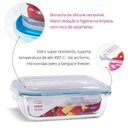 Ver imagem 3 de Kit 10 Potes Vidro Hermetico 1040ml Retangular