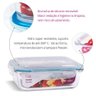 Kit 10 Potes Vidro Hermetico 1040ml Retangular - 3