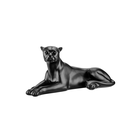 Ver imagem 1 de Escultura Estátua Obra de Arte Pantera Deitada 28cm:preto Fosco