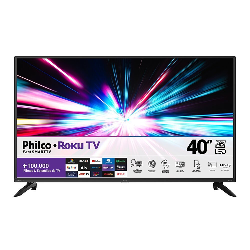 Smart TV LED HD Roku 40 Polegadas Philco 3 HDMI 2 USB Wi-Fi PTV40G65RCH - 2
