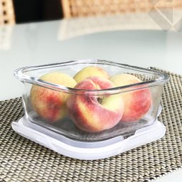 Conjunto 5 Pote Vidro Hermético Marmita Tampa Plástico 800ml - 6