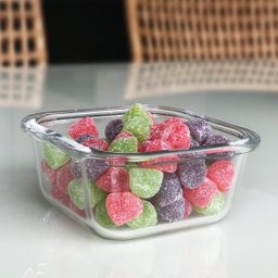 Kit 20 Potes Vidro Hermético Trava Quadrado 320ml Marmita - 8