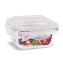 Ver imagem 1 de Kit 4 Potes Vidro Hermético Trava Quadrado 320ml Marmita