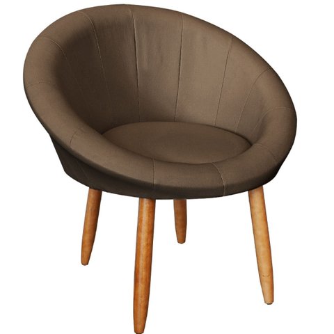 Poltrona Courino Roma para Manicure Decorativa Salão de Beleza - Moblan Decor:Cappuccino