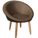 Ver imagem 1 de Poltrona Courino Roma para Manicure Decorativa Salão de Beleza - Moblan Decor:Cappuccino