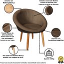 Ver imagem 4 de Poltrona Courino Roma para Manicure Decorativa Salão de Beleza - Moblan Decor:Cappuccino