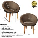Ver imagem 5 de Poltrona Courino Roma para Manicure Decorativa Salão de Beleza - Moblan Decor:Cappuccino