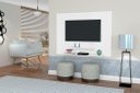 Ver imagem 1 de Painel Topázio com Prateleiras para Tv até 46'' Polegadas Cor Branco