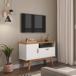 Rack Sirius 0.9:branco Acetinado/cinamomo - 3