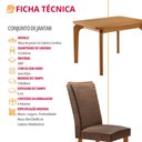 Ver imagem 7 de Mesa de Jantar Liz 120cm Tampo MDF Laminado Canto Copo com 4 Cadeiras Lisa Moderna Mobília