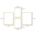 Ver imagem 4 de Kit 4 Quadros Decorativos Azul Papagaio Folhagens Abstrato