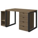 Ver imagem 1 de Conjunto Escritorio Industrial 3 Peças 120 Cm Frame Munique Kappesberg