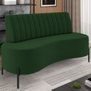 Ver imagem 2 de Sofá 2 Lugares 160cm Pés Aço Preto Tamar K04 Veludo Verde - Mpozenato