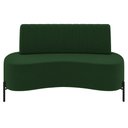 Ver imagem 5 de Sofá 2 Lugares 160cm Pés Aço Preto Tamar K04 Veludo Verde - Mpozenato