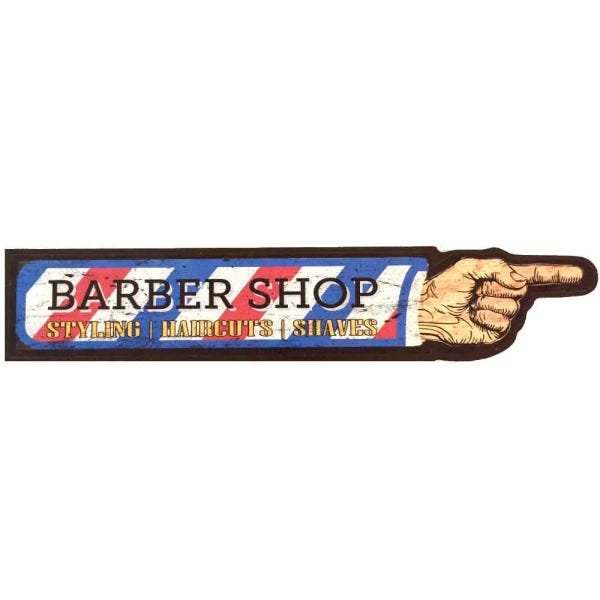 Placa Mdf Mão Barber Shop Pequena