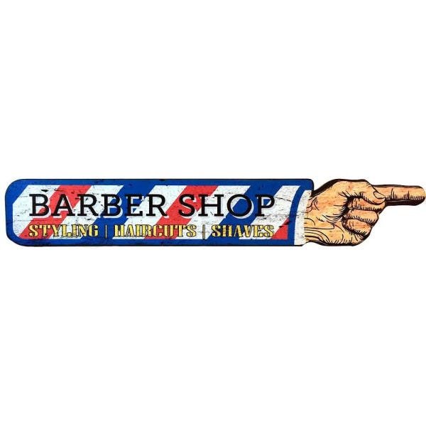 Placa Mdf Mão Barber Shop Pequena - 2