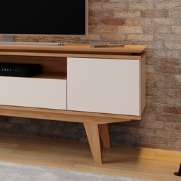 RACK IRIS 160 COM NICHO EM VIDRO PARA TV ATÉ 75” - PÉROLA - 5