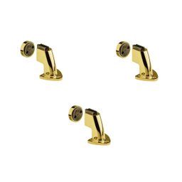 Kit 3 Prendedor Trava Porta Magnético Dourado Brilho Imab Oa - 1