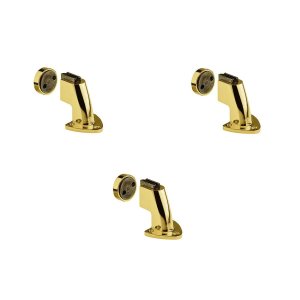 Kit 3 Prendedor Trava Porta Magnético Dourado Brilho Imab Oa