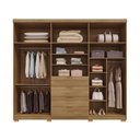 Ver imagem 3 de Guarda Roupa Roupeiro Casal Dubai Ouro 6 Portas 4 Gavetas Reflecta Nature Fendi Vila Rica
